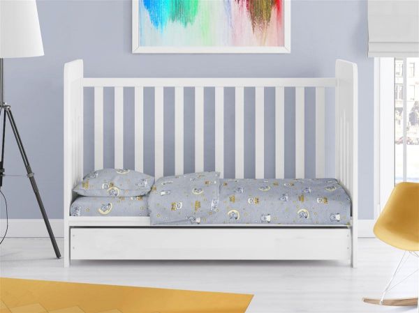 DIMcol ΣΕΝΤΟΝΙΑ ΕΜΠΡΙΜΕ ΣΕΤ 3 τεμ bebe Sweet Dreams 552 120X160 Grey 100% Cotton