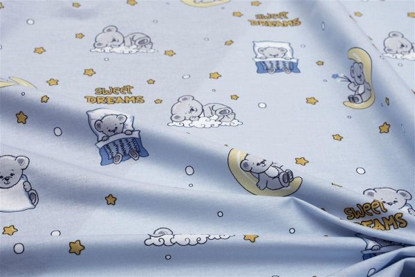 DIMcol ΣΕΝΤΟΝΙΑ ΕΜΠΡΙΜΕ ΣΕΤ 3 τεμ kids Sweet Dreams 551 160X240 Sky Blue 100% Cotton - Image 2