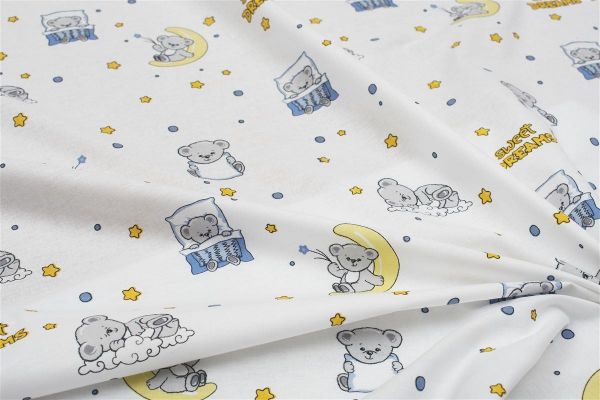 DIMcol ΣΕΝΤΟΝΙΑ ΕΜΠΡΙΜΕ ΣΕΤ 3 τεμ kids Sweet Dreams 554 160X240 White-Sky Blue 100% Cotton - Image 2