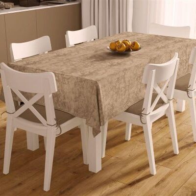 DIMcol ΤΡΑΠΕΖΟΜΑΝΤΗΛΟ ΑΛΕΚΙΑΣΤΟ 140X180 Panama Shadow Brown 70/30 Cott/Pol