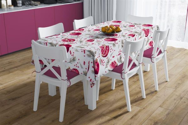 DIMcol ΤΡΑΠΕΖΟΜΑΝΤΗΛΟ ΑΛΕΚΙΑΣΤΟ 140X180 Pomegranate 458 White Cott/Pol 70/30