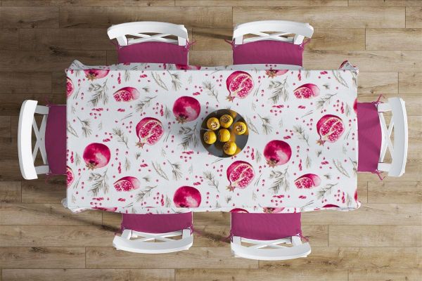DIMcol ΤΡΑΠΕΖΟΜΑΝΤΗΛΟ ΑΛΕΚΙΑΣΤΟ 140X180 Pomegranate 458 White Cott/Pol 70/30 - Image 2