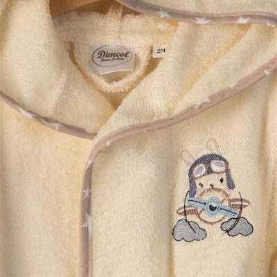 DIMcol ΜΠΟΥΡΝΟΥΖΙ Με Κέντημα bebe Airplane 158 SIZE:02 Εκρού 100% Cotton - Image 2