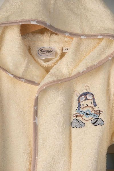DIMcol ΜΠΟΥΡΝΟΥΖΙ Με Κέντημα bebe Airplane 158 SIZE:02 Εκρού 100% Cotton - Image 2