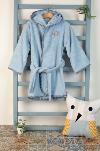 DIMcol ΜΠΟΥΡΝΟΥΖΙ Με Κέντημα bebe Baby Bear 161 SIZE:02 Σιελ 100% Cotton