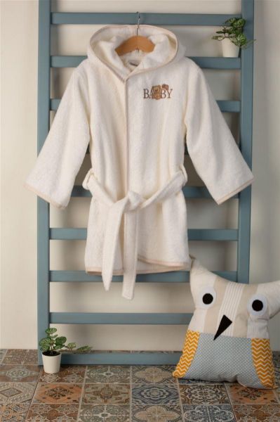 DIMcol ΜΠΟΥΡΝΟΥΖΙ Με Κέντημα bebe Baby Bear 163 SIZE:02 Λευκό 100% Cotton