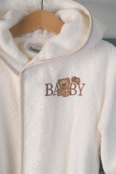 DIMcol ΜΠΟΥΡΝΟΥΖΙ Με Κέντημα bebe Baby Bear 163 SIZE:02 Λευκό 100% Cotton - Image 2
