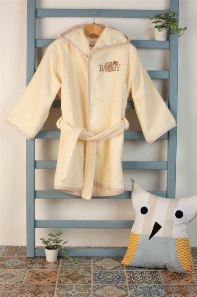 DIMcol ΜΠΟΥΡΝΟΥΖΙ Με Κέντημα bebe Baby Bear 164 SIZE:04 Εκρού 100% Cotton
