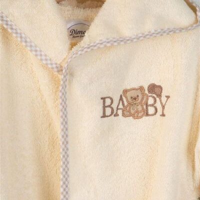 DIMcol ΜΠΟΥΡΝΟΥΖΙ Με Κέντημα bebe Baby Bear 164 SIZE:04 Εκρού 100% Cotton - Image 2