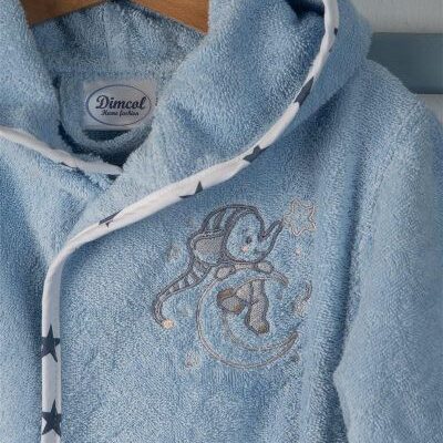 DIMcol ΜΠΟΥΡΝΟΥΖΙ Με Κέντημα bebe Dreaming Elephant 166 SIZE:02 Σιελ 100% Cotton - Image 2
