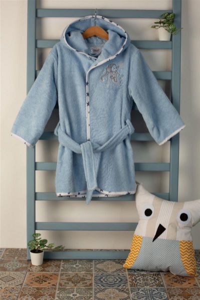 DIMcol ΜΠΟΥΡΝΟΥΖΙ Με Κέντημα bebe Dreaming Elephant 166 SIZE:04 Σιελ 100% Cotton