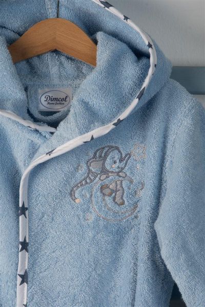 DIMcol ΜΠΟΥΡΝΟΥΖΙ Με Κέντημα bebe Dreaming Elephant 166 SIZE:04 Σιελ 100% Cotton - Image 2