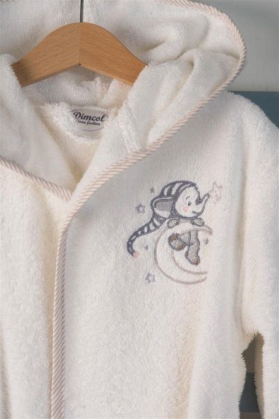 DIMcol ΜΠΟΥΡΝΟΥΖΙ Με Κέντημα bebe Dreaming Elephant 168 SIZE:04 Λευκό 100% Cotton - Image 2