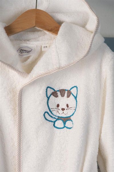 DIMcol ΜΠΟΥΡΝΟΥΖΙ Με Κέντημα bebe Kitty 137 SIZE:04 Λευκό 100% Cotton - Image 2