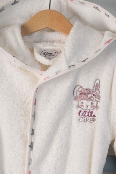 DIMcol ΜΠΟΥΡΝΟΥΖΙ Με Κέντημα bebe Rabbit Girl 147 SIZE:04 Λευκό 100% Cotton - Image 2