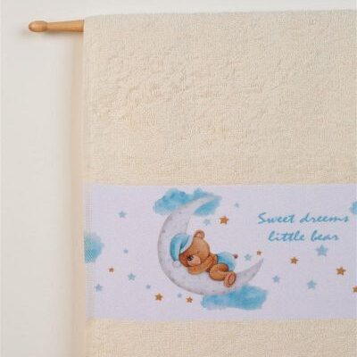 DIMcol ΠΕΤΣΕΤΑ Με Ψηφιακή Εκτύπωση Σετ 2 τεμ bebe Sweet Dreams 553 30X50,70X140 Εκρού 100% Cotton - Image 2