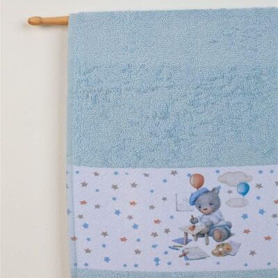 DIMcol ΠΕΤΣΕΤΑ Με Ψηφιακή Εκτύπωση Σετ 2 τεμ bebe Painter 131 30X50,70X140 Σιελ 100% Cotton - Image 2
