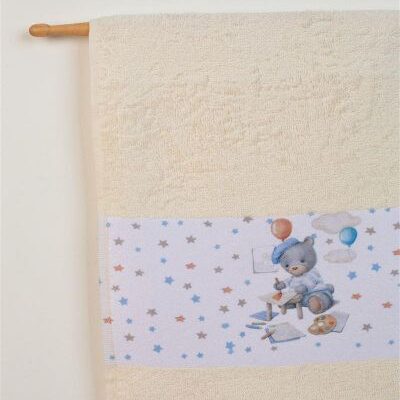 DIMcol ΠΕΤΣΕΤΑ Με Ψηφιακή Εκτύπωση Σετ 2 τεμ bebe Painter 133 30X50,70X140 Εκρού 100% Cotton - Image 2