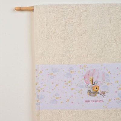 DIMcol ΠΕΤΣΕΤΑ Με Ψηφιακή Εκτύπωση Σετ 2 τεμ bebe Balloon 67 30X50,70X140 Εκρού 100% Cotton - Image 2