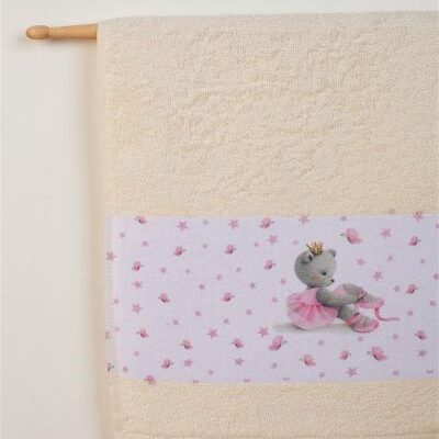 DIMcol ΠΕΤΣΕΤΑ Με Ψηφιακή Εκτύπωση Σετ 2 τεμ bebe Ballerina 106 30X50,70X140 Εκρού 100% Cotton - Image 2