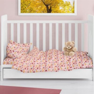 DIMcol ΠΑΠΛΩΜΑ ΕΜΠΡΙΜΕ bebe Fox 52 120X160 Coral 100% Cotton Flannel