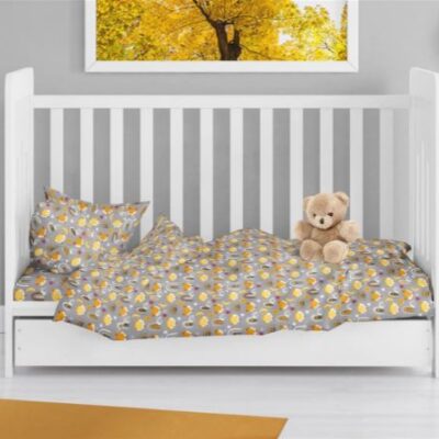 DIMcol ΠΑΠΛΩΜΑ ΕΜΠΡΙΜΕ bebe Fox 53 120X160 Grey 100% Cotton Flannel