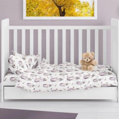 DIMcol ΠΑΠΛΩΜΑ ΕΜΠΡΙΜΕ bebe Hot Air Balloon 78 120X160 Lilac 100% Cotton Flannel