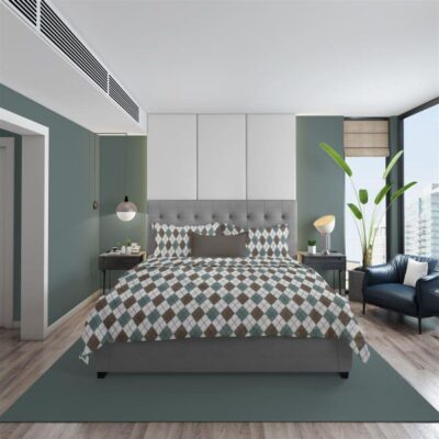 DIMcol ΠΑΠΛΩΜΑΤΟΘΗΚΗ ΕΜΠΡΙΜΕ Diamond 329 220X240 Petrol 100% Cotton Flannel