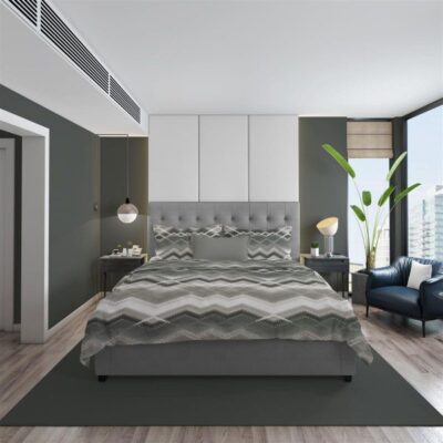 DIMcol ΠΑΠΛΩΜΑΤΟΘΗΚΗ ΕΜΠΡΙΜΕ Ίρις 338 220X240 Grey 100% Cotton Flannel