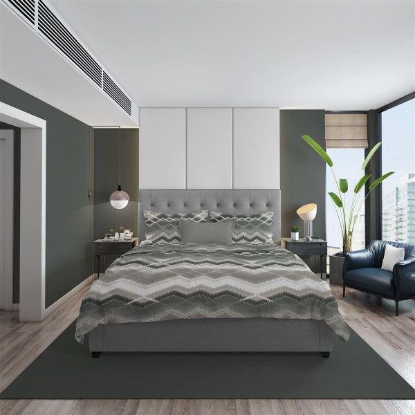 DIMcol ΠΑΠΛΩΜΑΤΟΘΗΚΗ ΕΜΠΡΙΜΕ Ίρις 338 220X240 Grey 100% Cotton Flannel