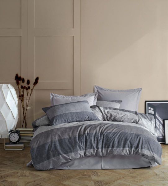 DIMcol ΠΑΠΛΩΜΑΤΟΘΗΚΗ ΕΜΠΡΙΜΕ Νεφέλη 342 220X240 Grey 70/30 Cott/Pol