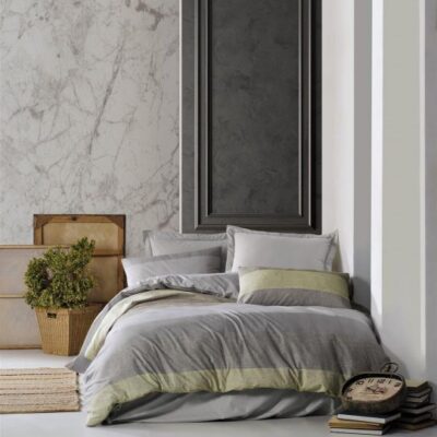 DIMcol ΠΑΠΛΩΜΑ ΕΜΠΡΙΜΕ Νεφέλη 343 220X240 Olive 70/30 Cott/Pol