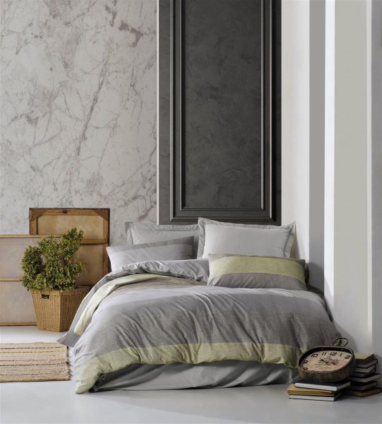 DIMcol ΠΑΠΛΩΜΑΤΟΘΗΚΗ ΕΜΠΡΙΜΕ Νεφέλη 343 220X240 Olive 70/30 Cott/Pol