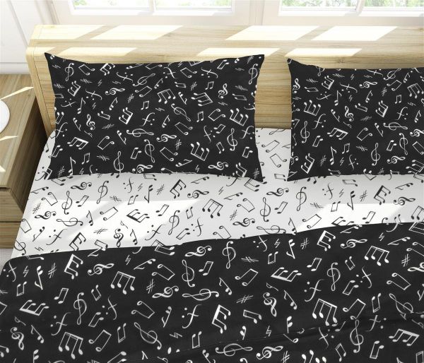 DIMcol ΠΑΠΛΩΜΑ ΕΜΠΡΙΜΕ Πεντάγραμμο Multi 444 160X240 Black-White 70/30 Cott/Pol