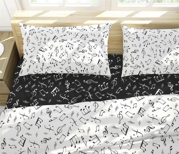 DIMcol ΠΑΠΛΩΜΑ ΕΜΠΡΙΜΕ Πεντάγραμμο Multi 444 160X240 Black-White 70/30 Cott/Pol - Image 2