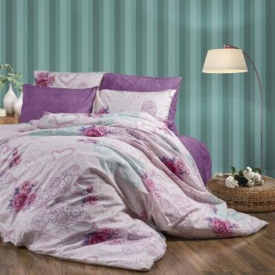 DIMcol ΠΑΠΛΩΜΑΤΟΘΗΚΗ ΕΜΠΡΙΜΕ Χλόη 457 160X240 Pink 70/30 Cott/Pol