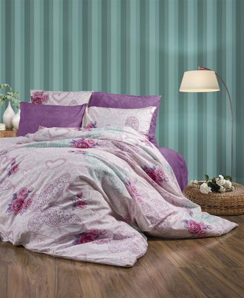 DIMcol ΠΑΠΛΩΜΑΤΟΘΗΚΗ ΕΜΠΡΙΜΕ Χλόη 457 160X240 Pink 70/30 Cott/Pol