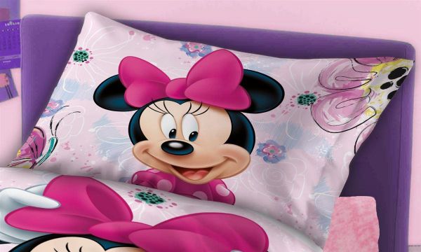 Disney Home Μαξιλαροθήκες Ζεύγος Disney Home Minnie 855 50X70 Pink 100% Cotton