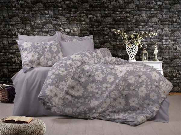 DIMcol Πάπλωμα Εμπριμέ Ήρα 426 220X240 Grey 70/30 Cott/Pol
