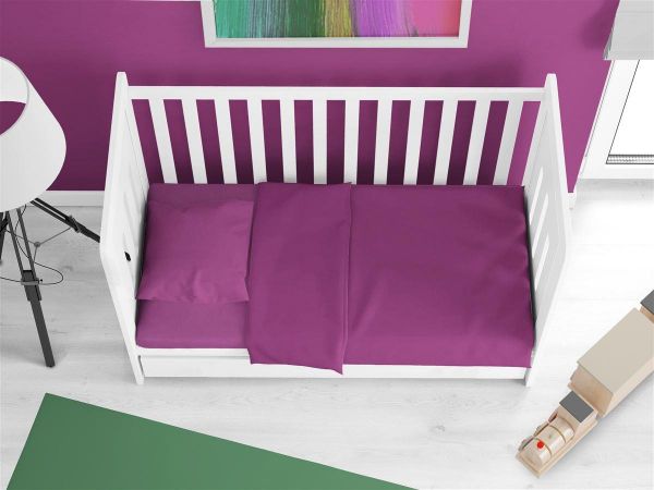 DIMcol Πάπλωμα bebe Solid 501 120X160 Dark Magenta 100% Cotton