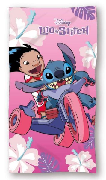 Disney Home Πετσέτα Θαλάσσης Quick Dry Disney Home Lilo & Stitch 08 70X140 Pink 100% Microfiber