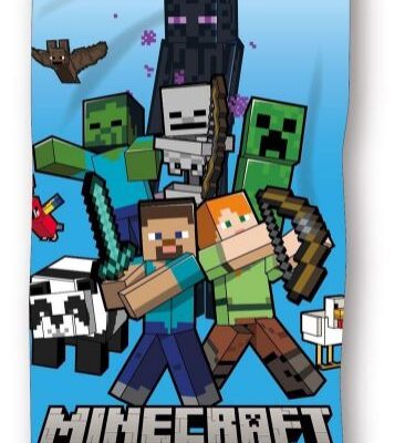 Mojang Πετσέτα Θαλάσσης Quick Dry Mojang Minecraft 49 70X140 Blue 100% Microfiber