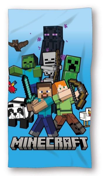 Mojang Πετσέτα Θαλάσσης Quick Dry Mojang Minecraft 49 70X140 Blue 100% Microfiber