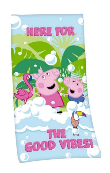 Hasbro Πετσέτα Θαλάσσης Quick Dry Hasbro Peppa Pig 12 70X140 Digital Print Green 100% Microfiber