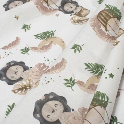 DIMcol Πάνα Χασέ bebe Lion 532 80X80 Beige 100% Cotton