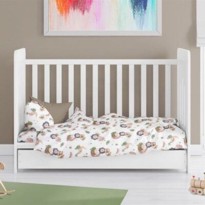 DIMcol Πάπλωμα Εμπριμέ bebe Lion 532 120X160 Beige 100% Cotton