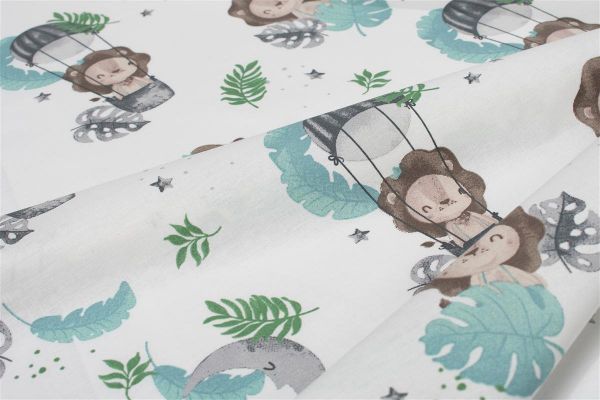 DIMcol Πάνα Χασέ bebe Lion 533 80X80 Sky Blue 100% Cotton