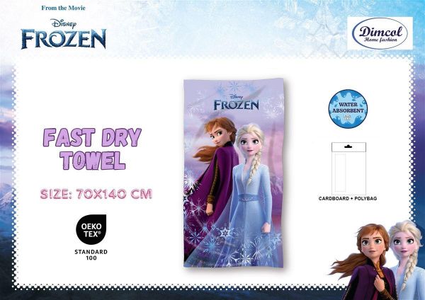 Disney Home Πετσέτα Θαλάσσης Quick Dry Disney Home Frozen 22 70X140 Lilac 100% Microfiber - Image 2