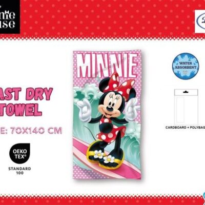 Disney Home Πετσέτα Θαλάσσης Quick Dry Disney Home Minnie 36 70X140 Turquoise 100% Microfiber - Image 2
