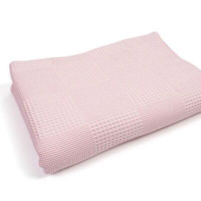 DIMcol Κουβέρτα Πικέ bebe Μονόχρωμη 80X110 Ροζ 100% Cotton